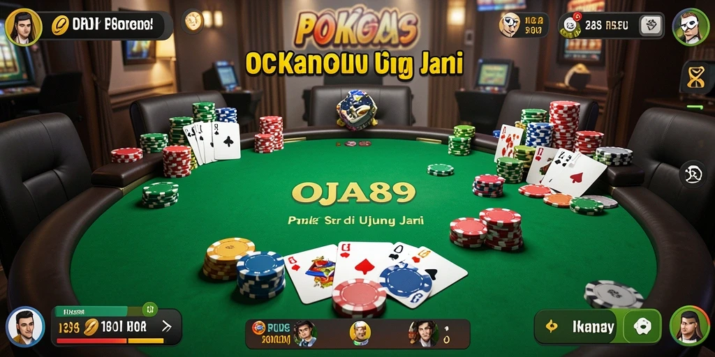 Screenshot utama OJA89 menampilkan aksi seru permainan Poker.